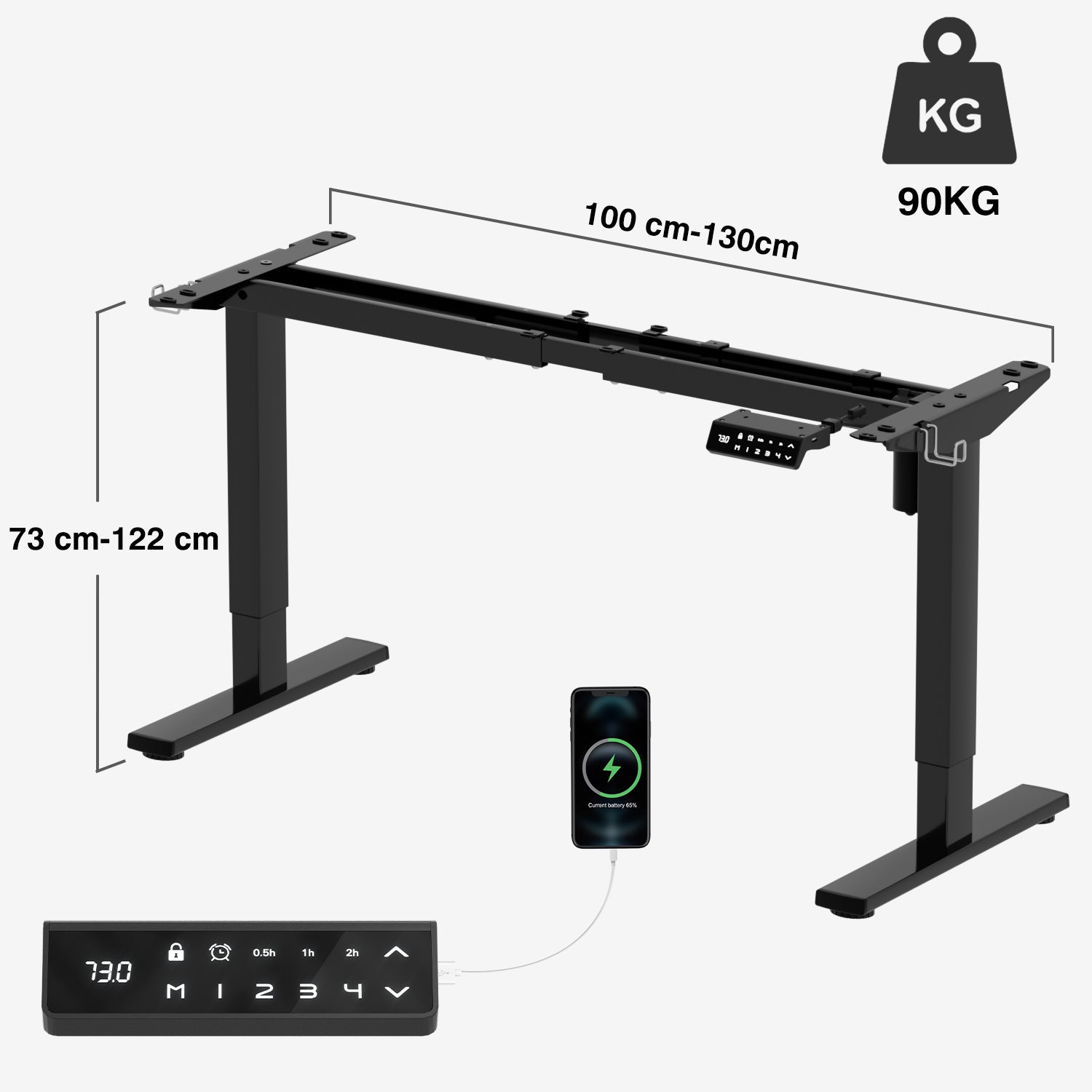 Einzelmotor Plus Höhenverstellbares Tischgestell