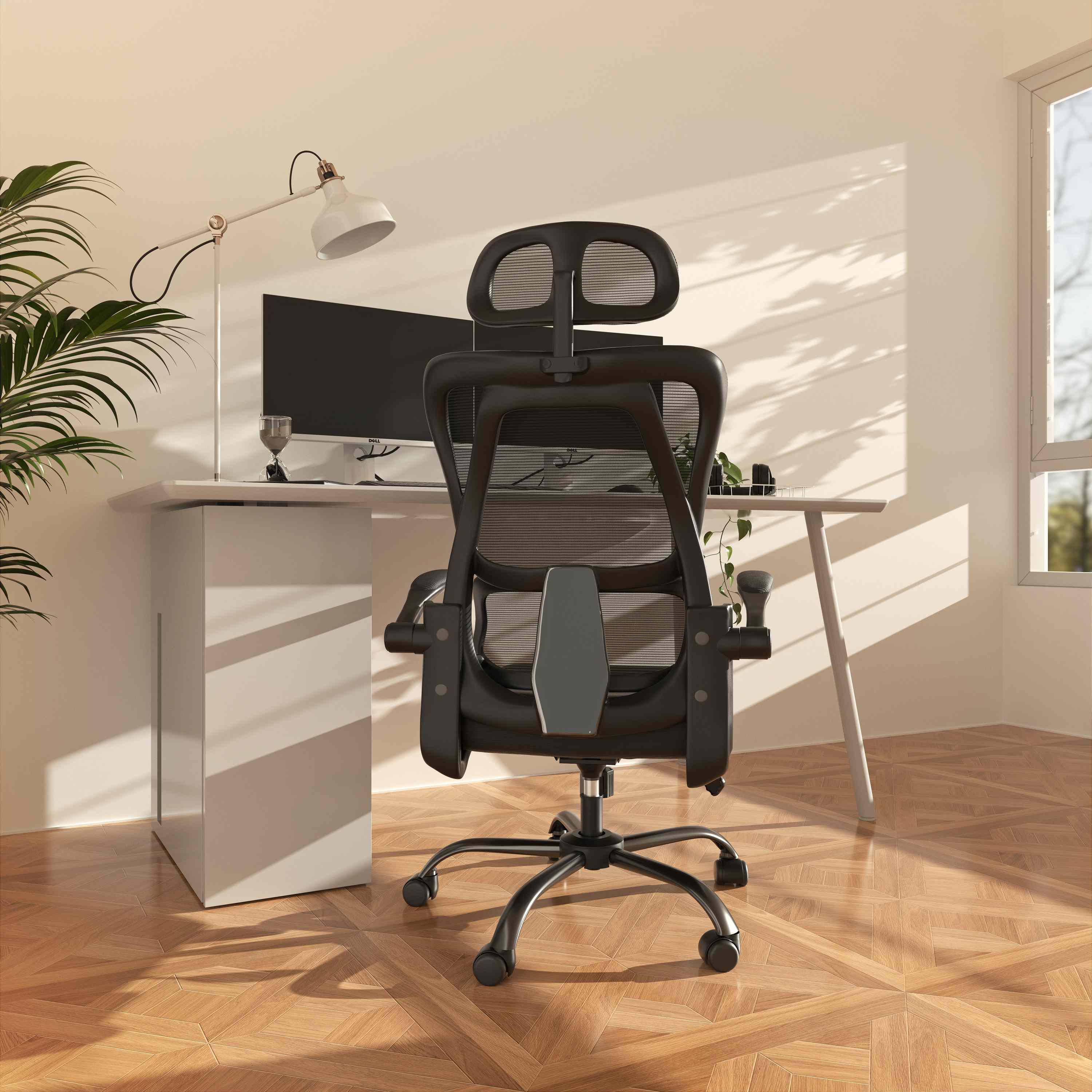 Furniwell Klassischer Ergonomischer Bürostühl mit Verstellbarer hoher Rücken