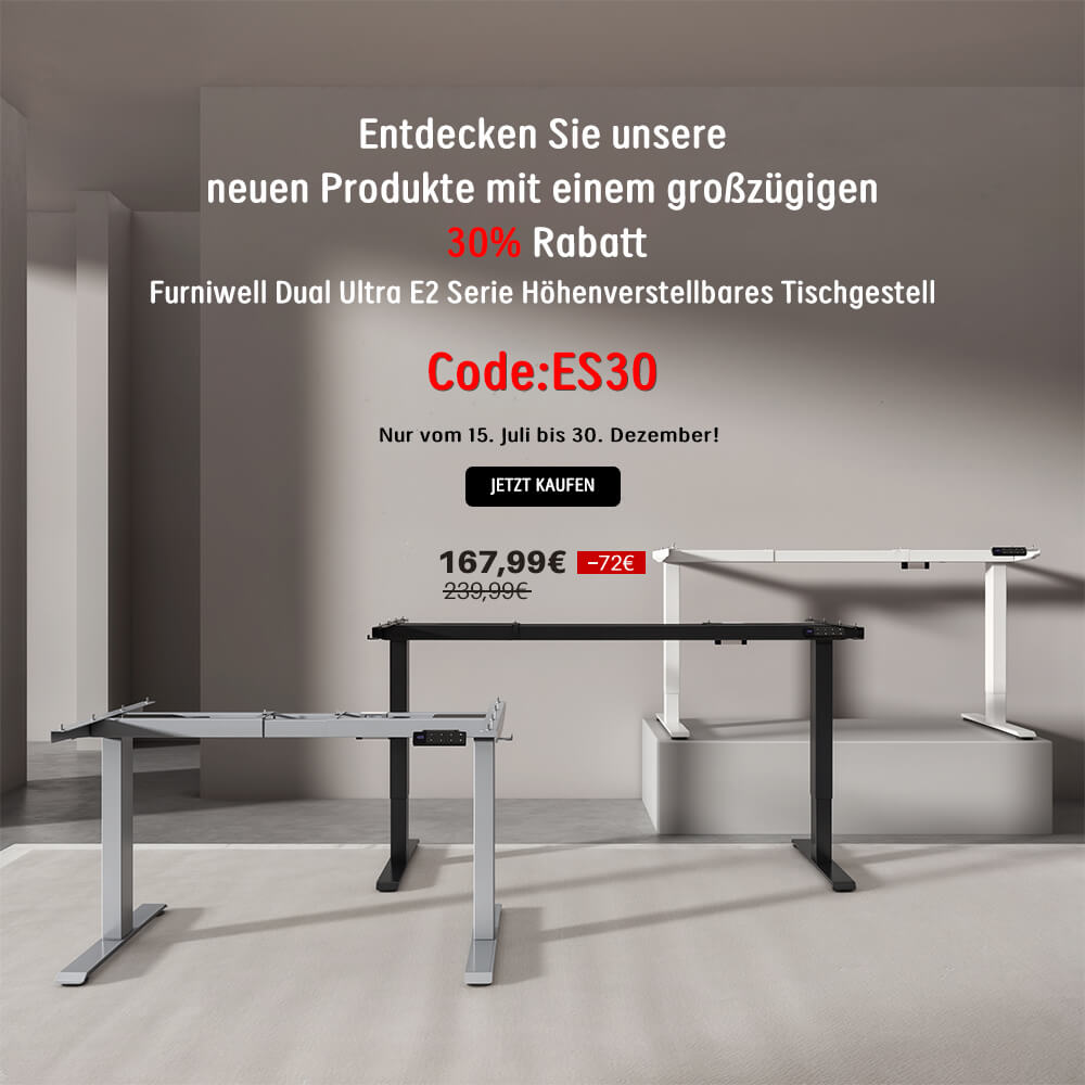 Furniwell Dual Ultra E2 Serie Höhenverstellbares Tischgestell
