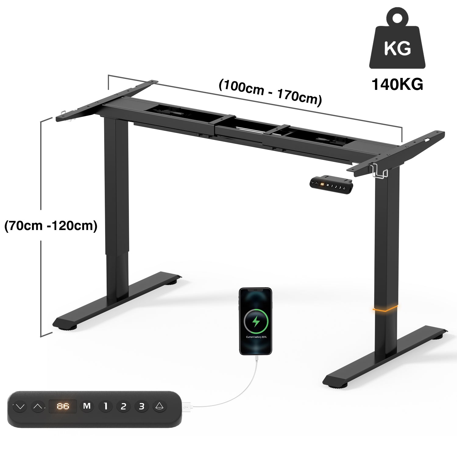 Furniwell Dual Ultra Höhenverstellbares Tischgestell