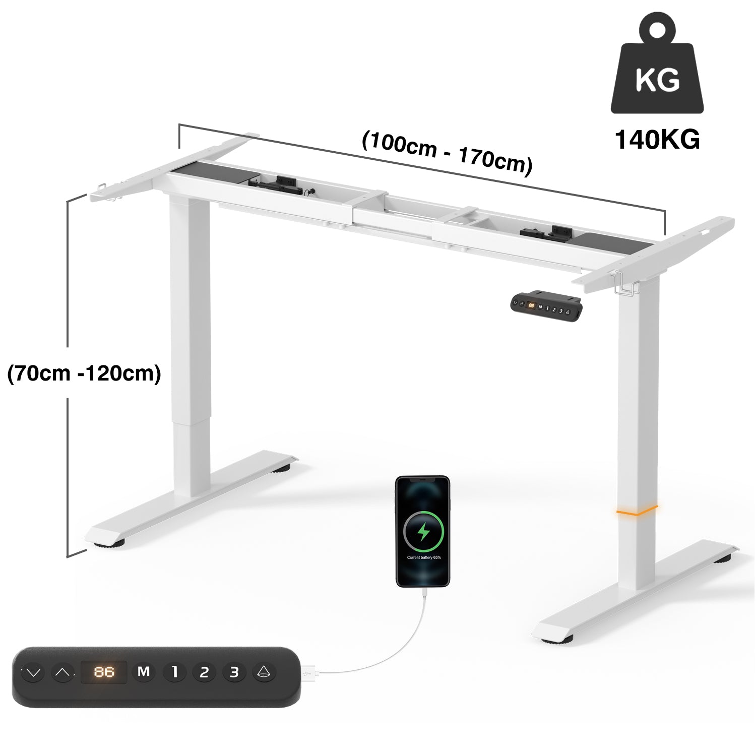 Furniwell Dual Ultra Höhenverstellbares Tischgestell
