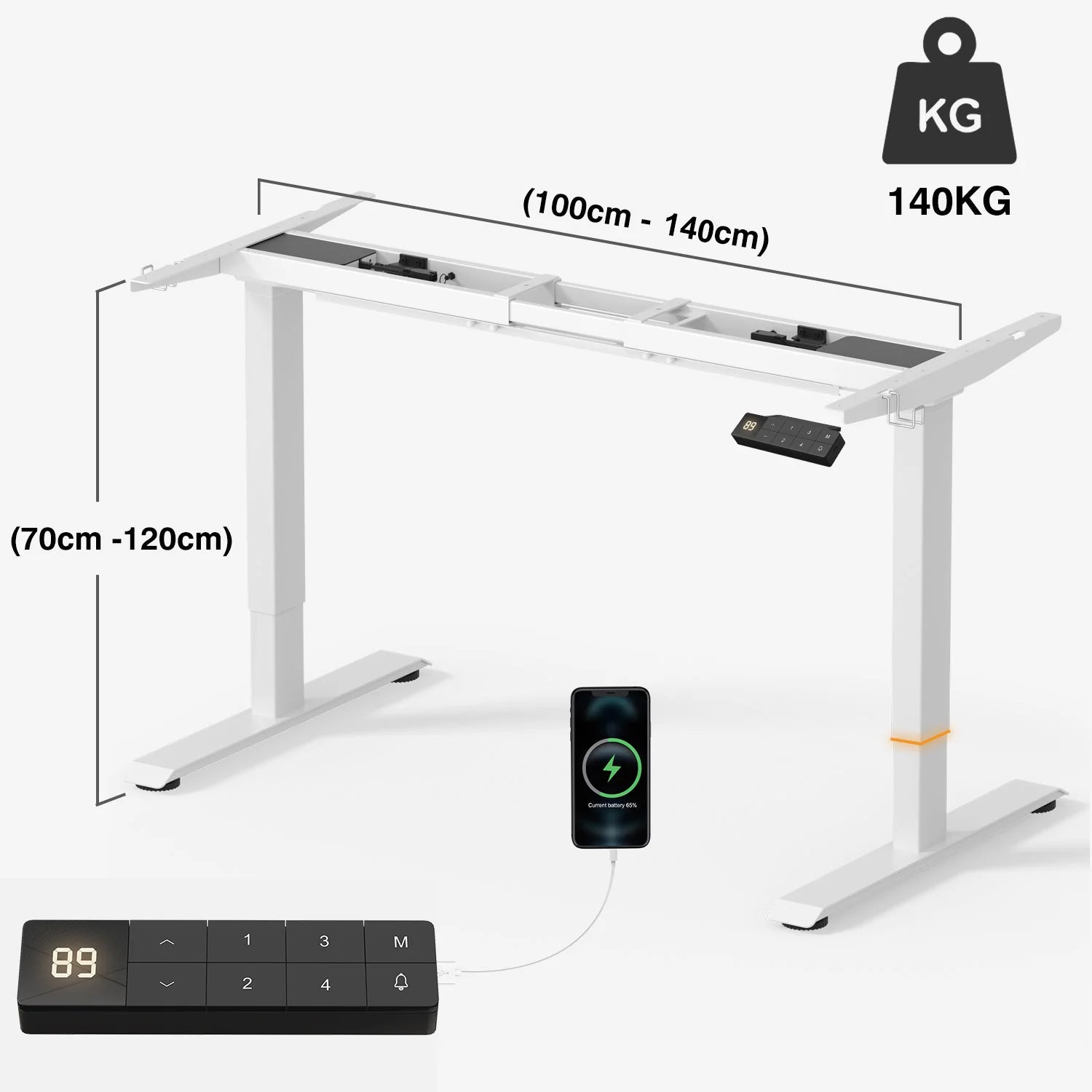 Furniwell Dual Ultra E2 Serie Höhenverstellbares Tischgestell