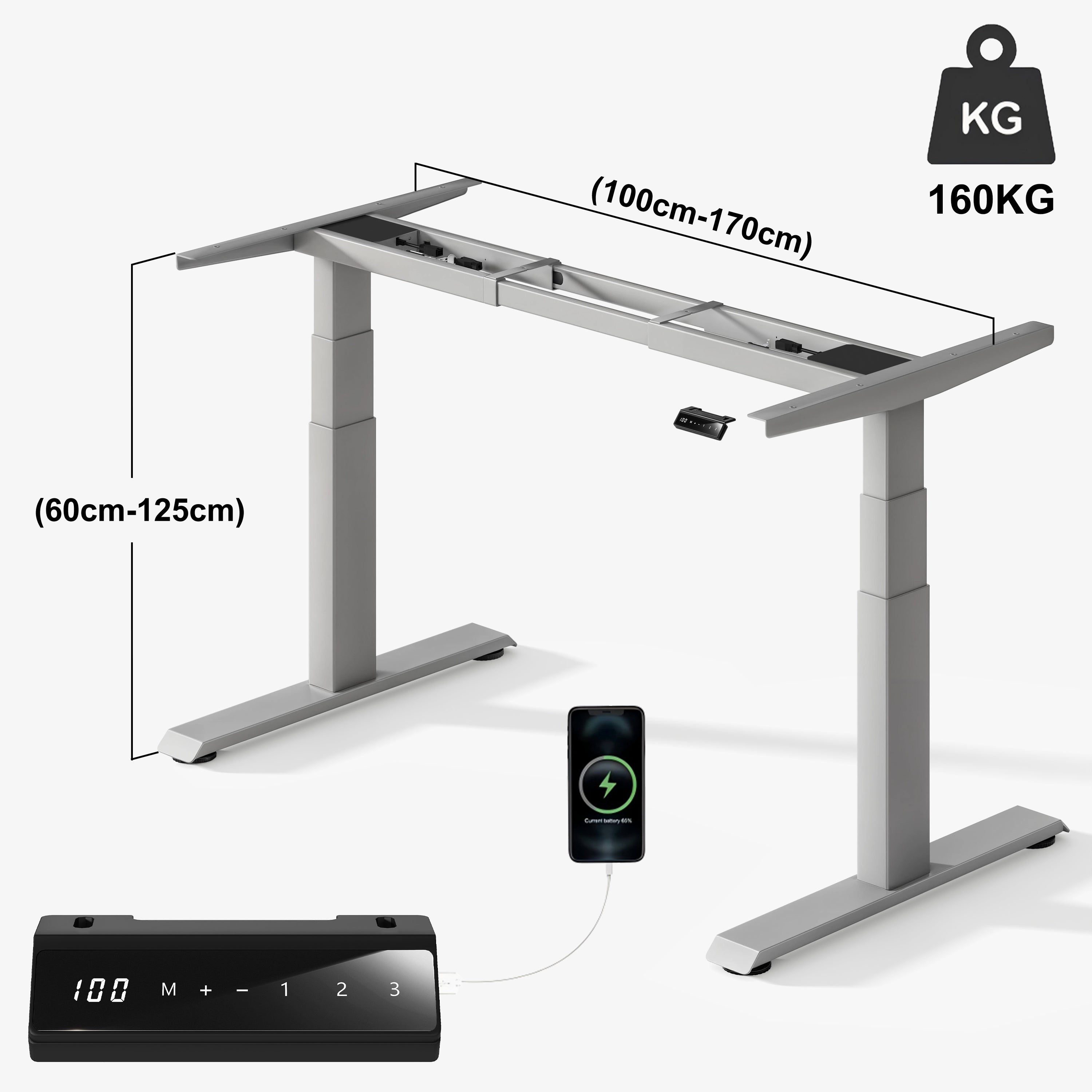 Furniwell Dual Ultra X Höhenverstellbares Tischgestell