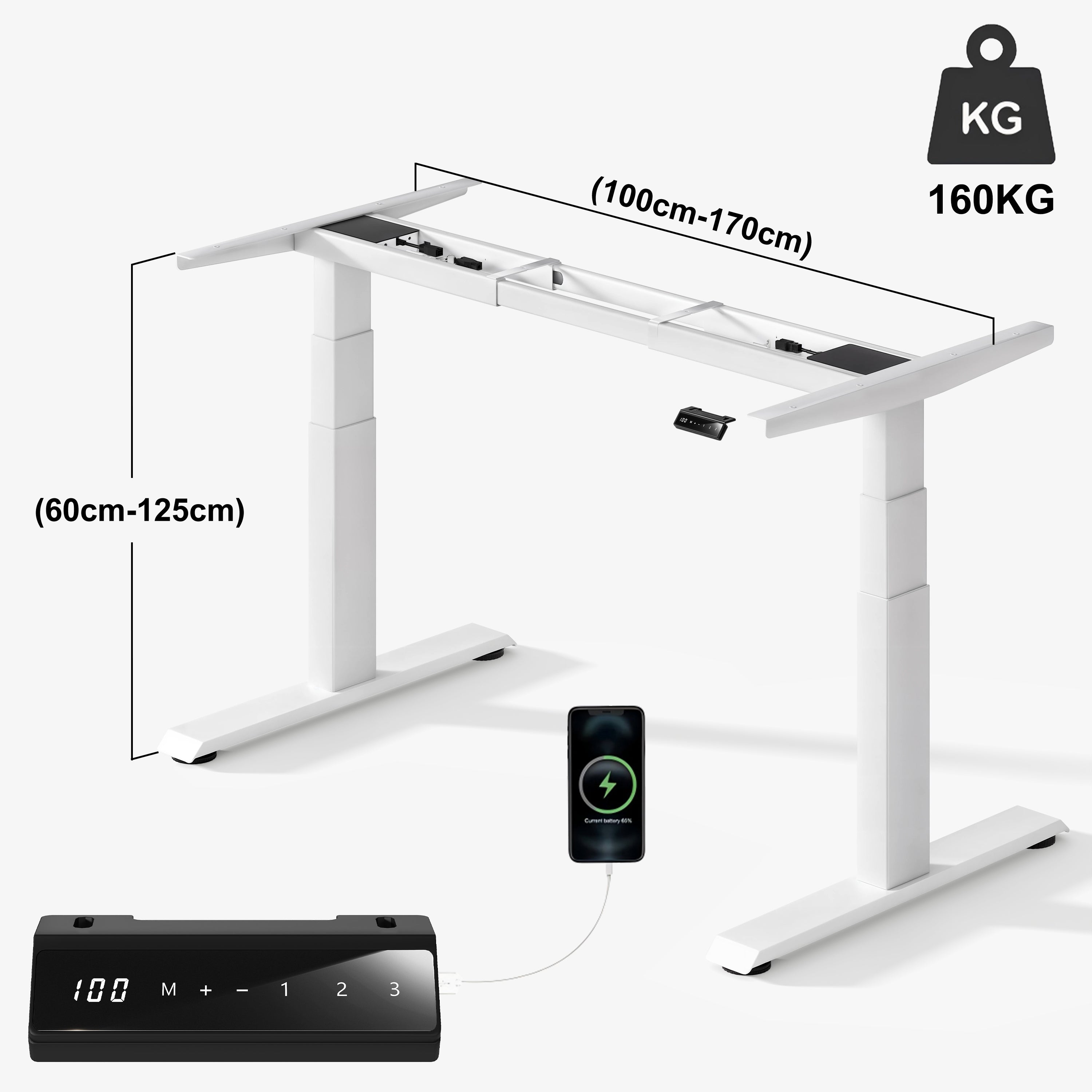 Furniwell Dual Ultra X Höhenverstellbares Tischgestell