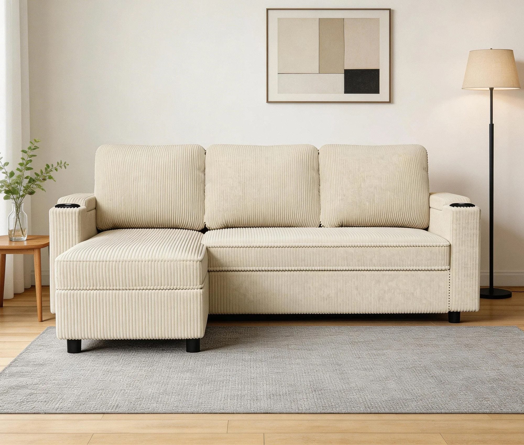 Eck-Schlafsofa mit Schlaffunktion