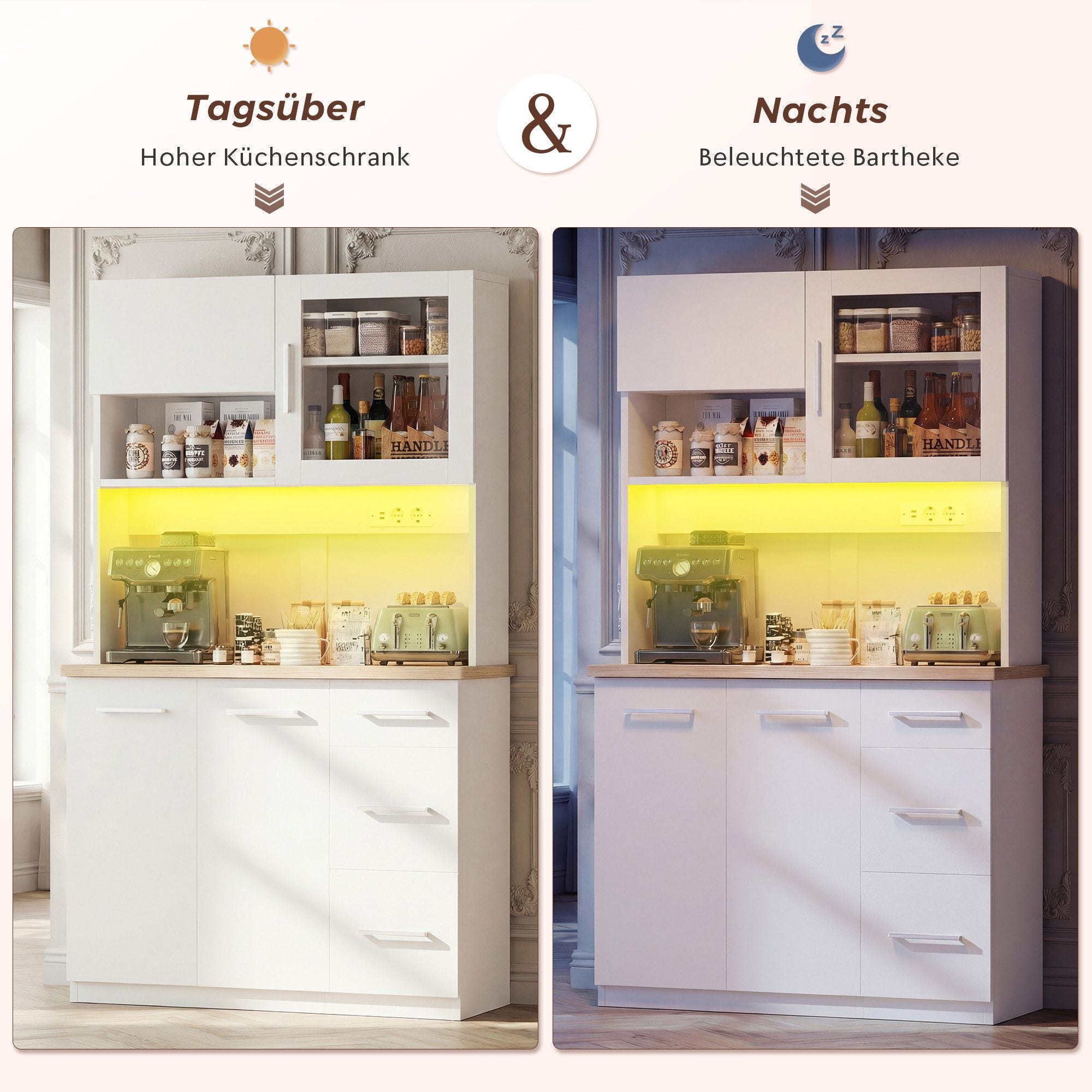 Küchenbuffet mit Steckdosen