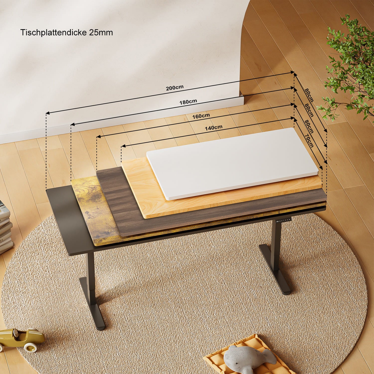 V2 Ultra Pro Elektrisch Höhenverstellbarer Schreibtisch mit Doppelmotor