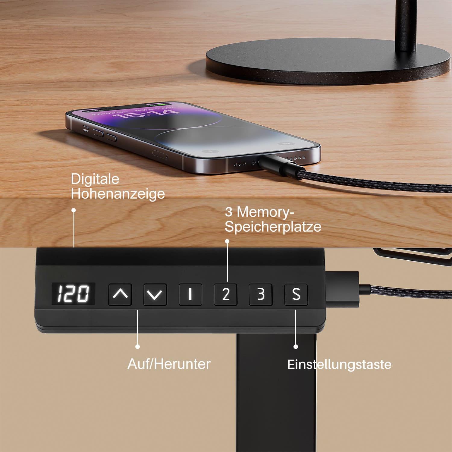 V2 Ultra Pro Elektrisch Höhenverstellbarer Schreibtisch mit Doppelmotor