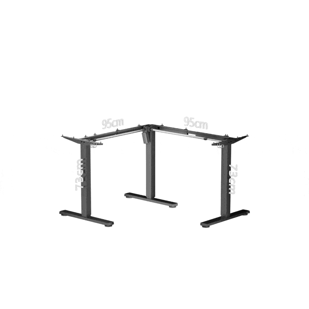 L-Form Eckschreibtisch höhenverstellbar Elektrisch Ergonomischer Stehtisch