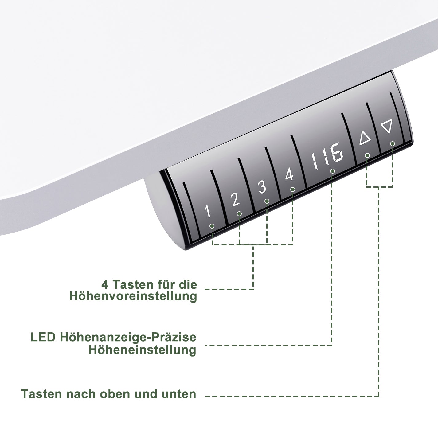 Elektrisch Höhenverstellbarer Schreibtisch 160X80 cm