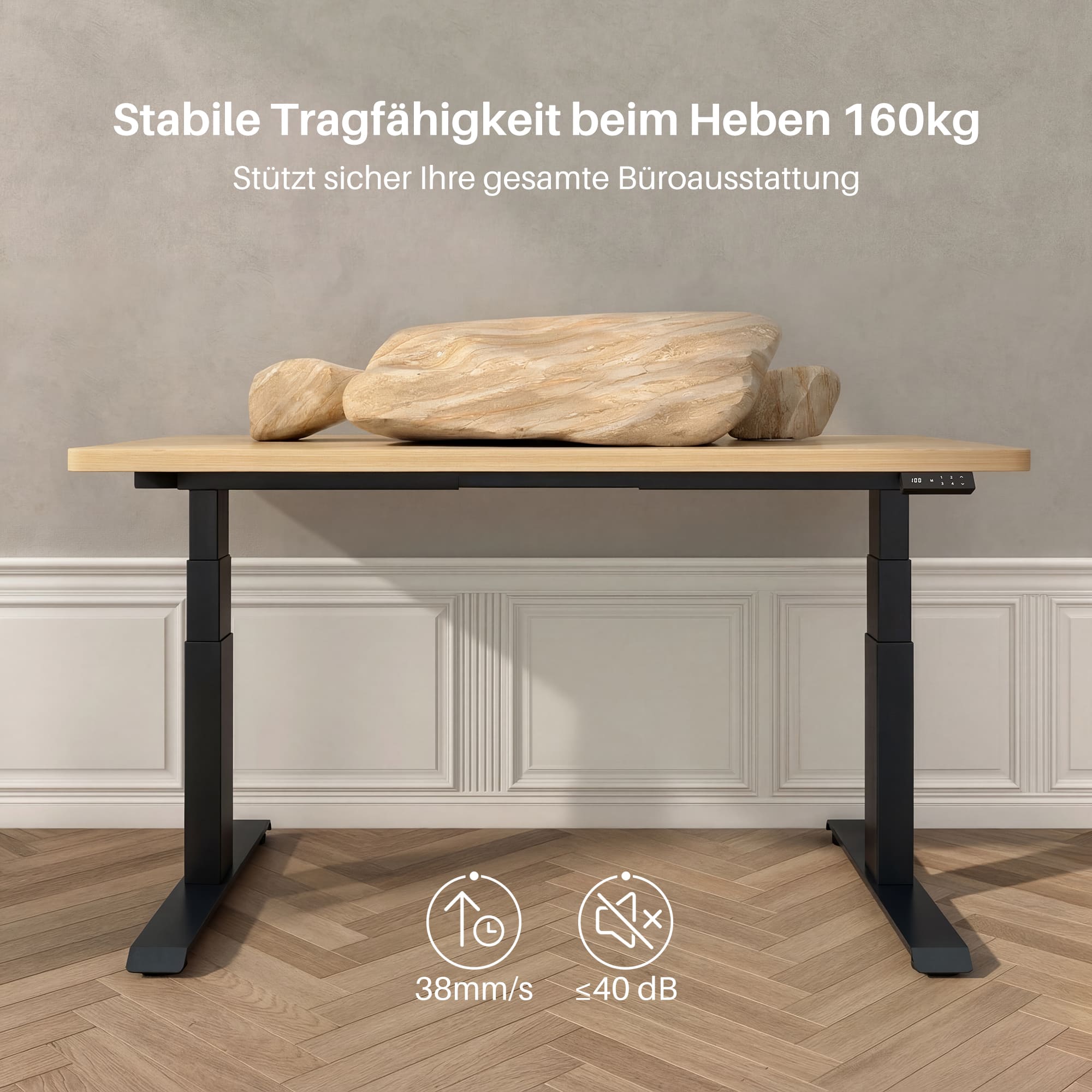 Dual Ultra X Tischgestell mit Premium Elektrisch Höhenverstellbarer Schreibtisch