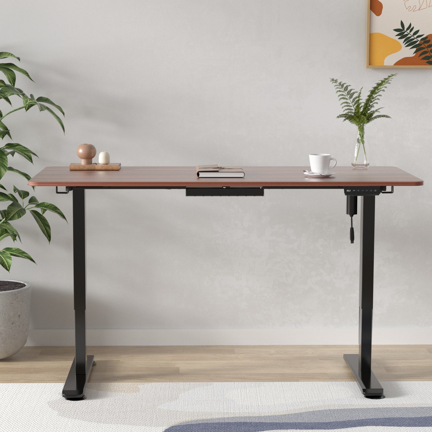 Premium Elektrisch höhenverstellbarer Schreibtisch mit In-einem-Stück gefertigt Tischplatten