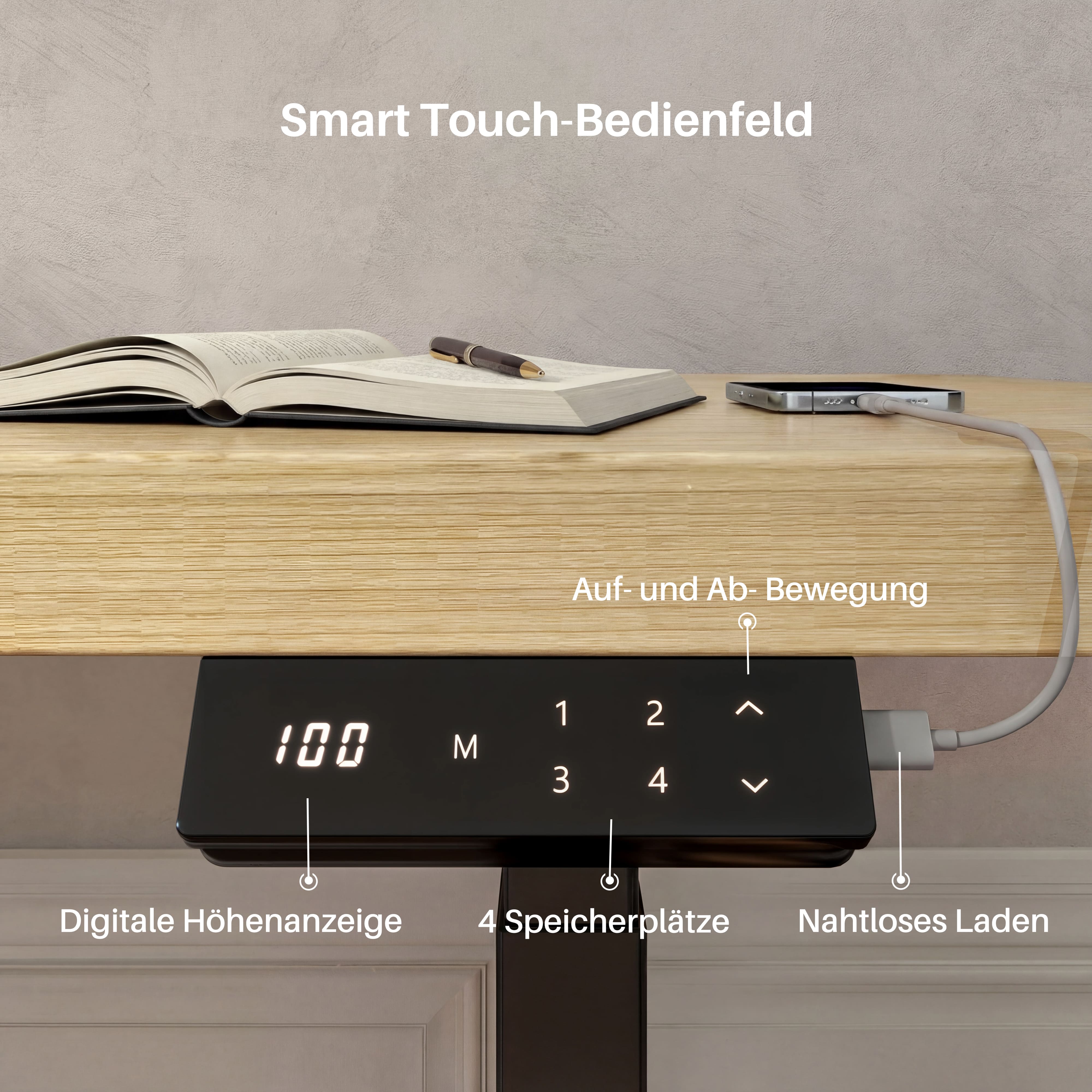 Dual Ultra X Tischgestell mit Premium Elektrisch Höhenverstellbarer Schreibtisch