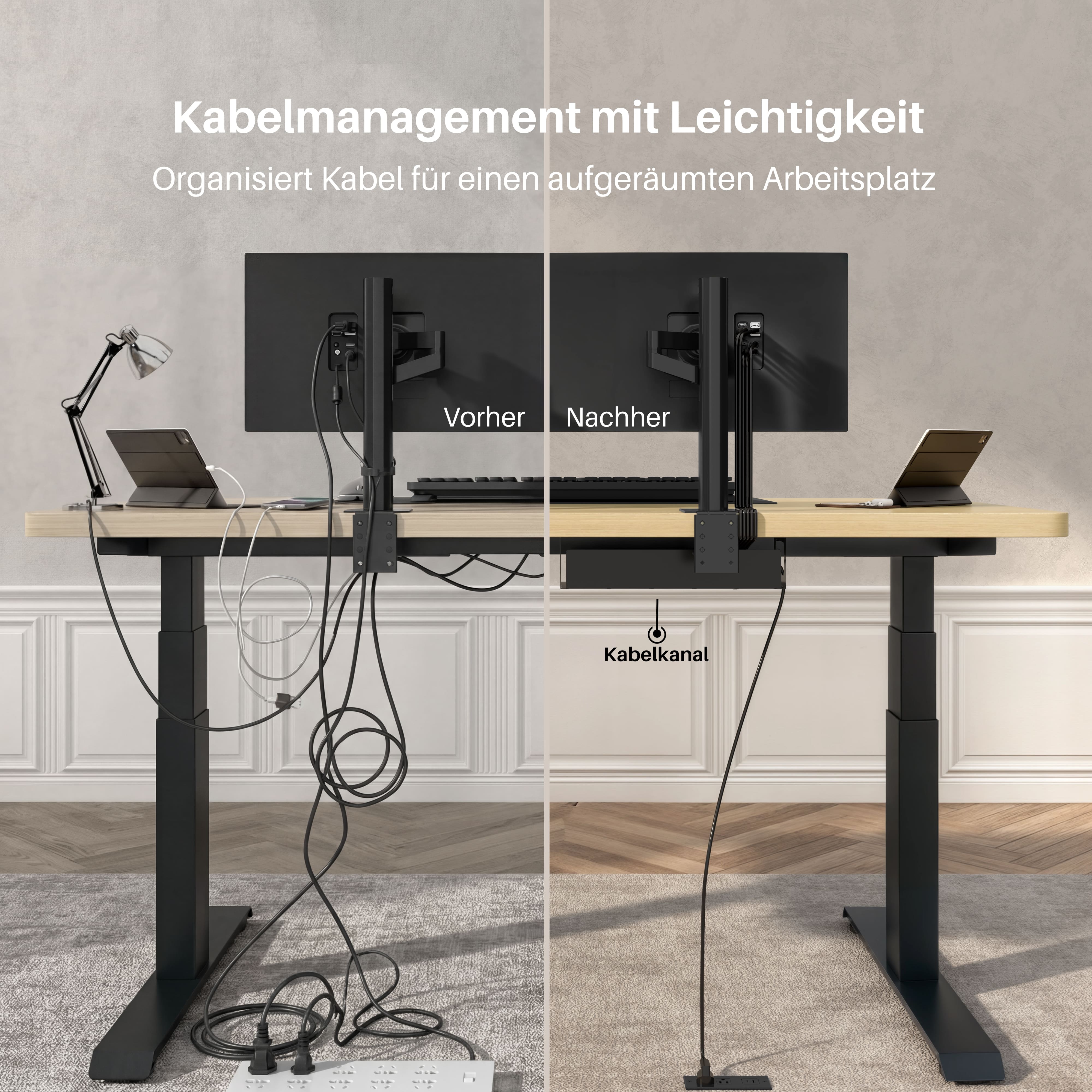 Dual Ultra X Tischgestell mit Premium Elektrisch Höhenverstellbarer Schreibtisch