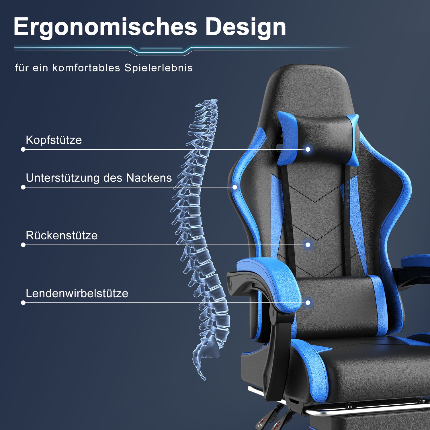 Klassischer Ergonomischer Gaming Stuhl