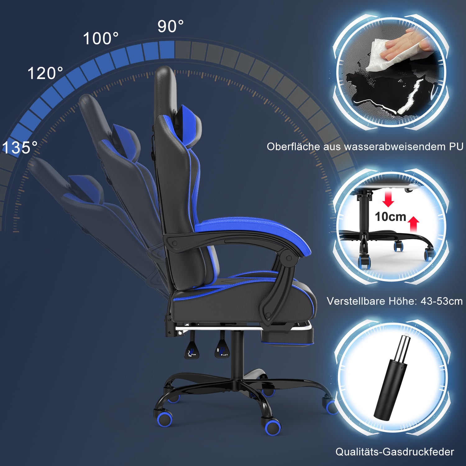 Klassischer Ergonomischer Gaming Stuhl