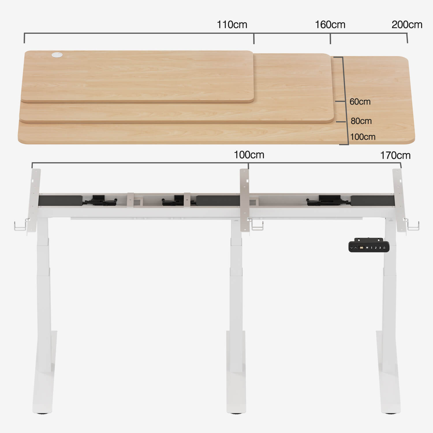 Furniwell Dual Ultra X Höhenverstellbares Tischgestell