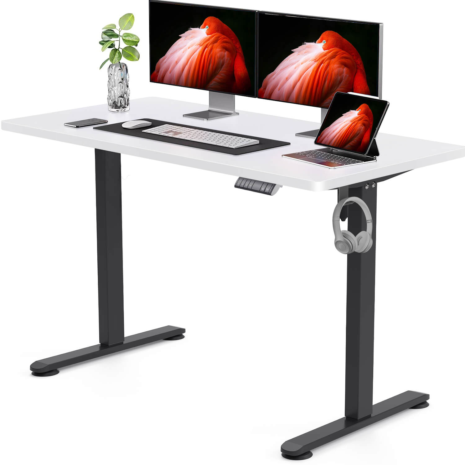 Elektrisch Höhenverstellbarer Schreibtisch 120X60 cm mit voller Arbeitsfläche