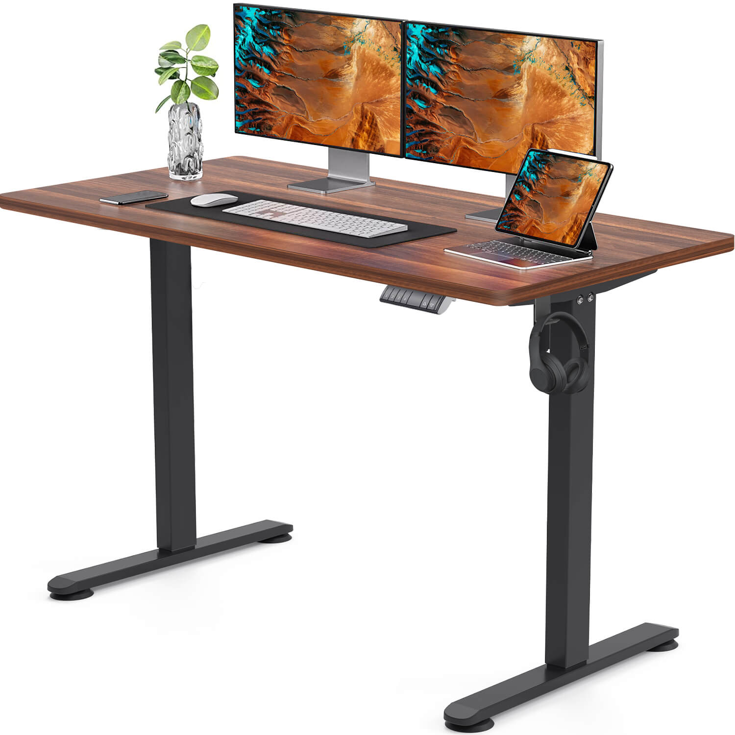 Elektrisch Höhenverstellbarer Schreibtisch 120X60 cm mit voller Arbeitsfläche