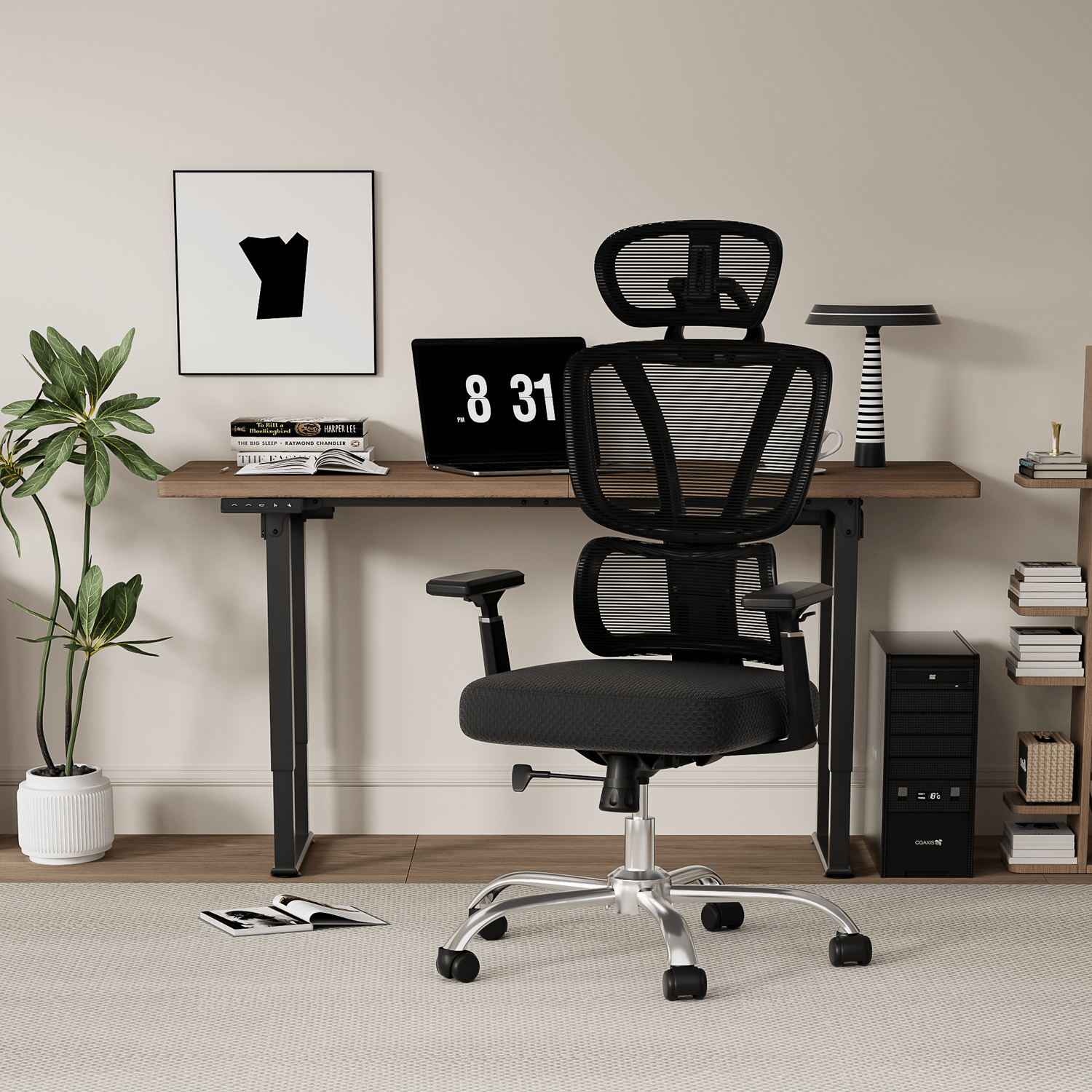 Klassischer Plus Ergonomischer Bürostühl mit Verstellbarer Lendenwirbelstutze