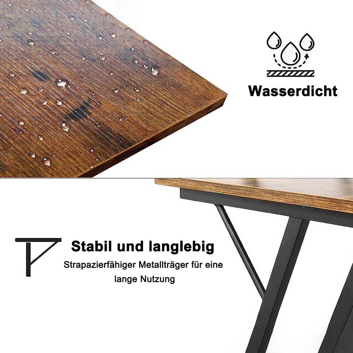 L-förmiger Eckschreibtisch 130x80 cm mit Monitorständer