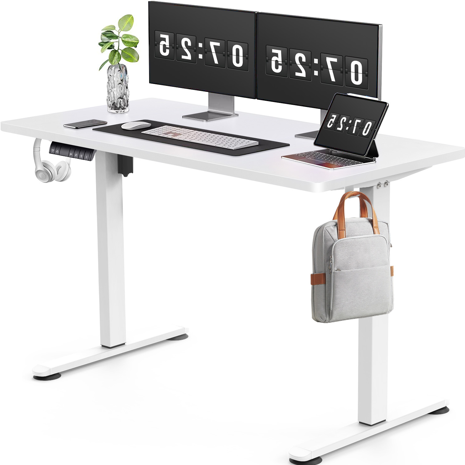 Elektrisch Höhenverstellbarer Schreibtisch 120X60 cm mit voller Arbeitsfläche