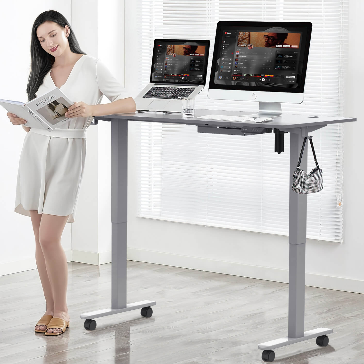 Elektrisch Höhenverstellbarer Schreibtisch 140X70 cm