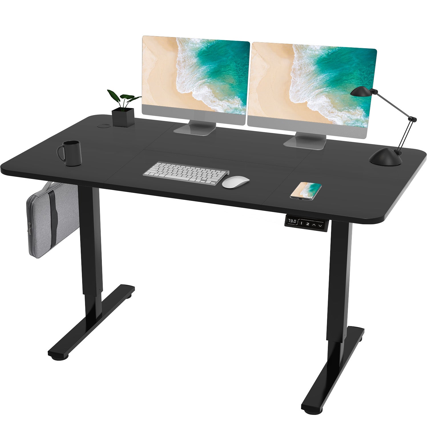 140X60 cm Höhenverstellbarer Schreibtisch mit Memory Funktion