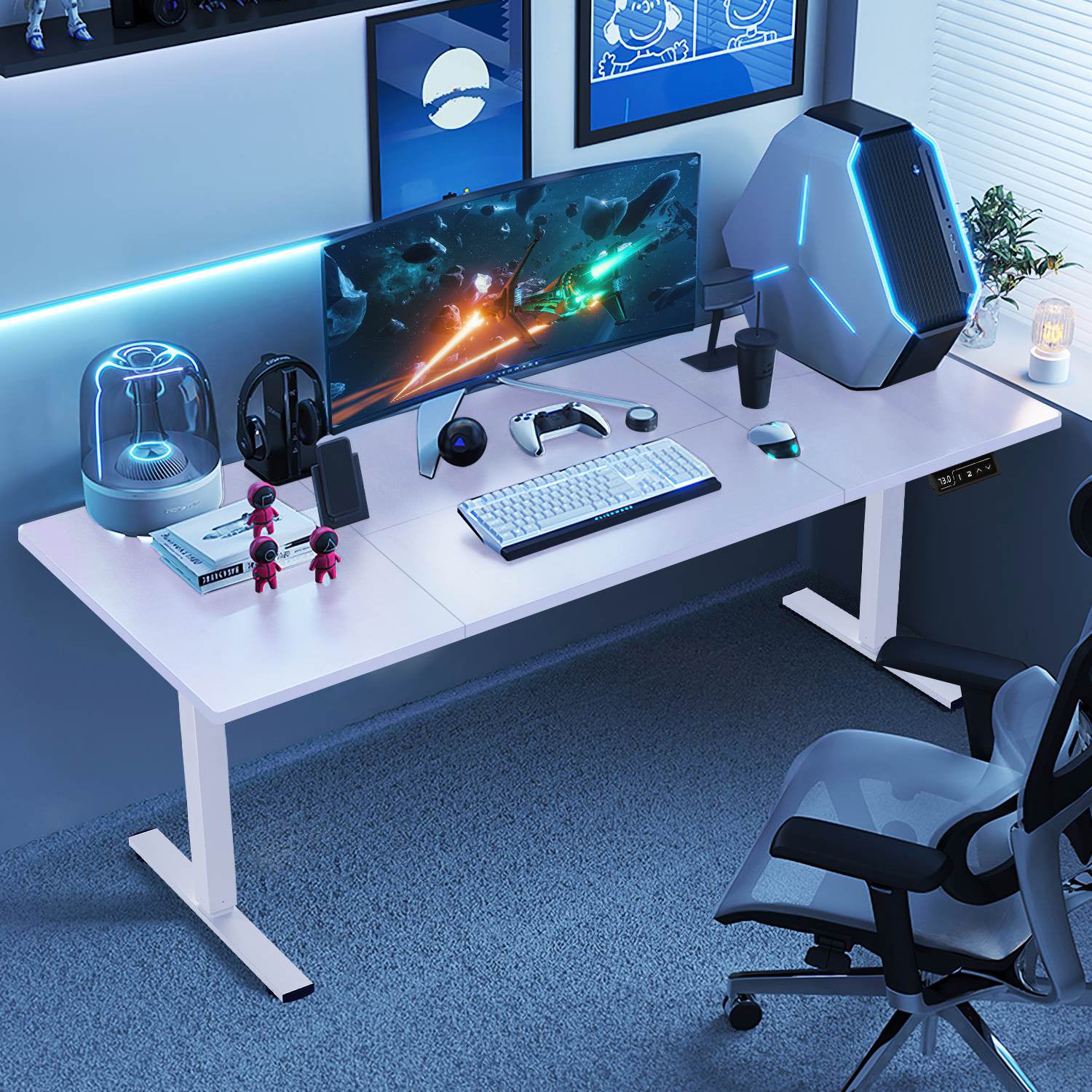 Elektrisch Höhenverstellbarer Schreibtisch 140X70 cm