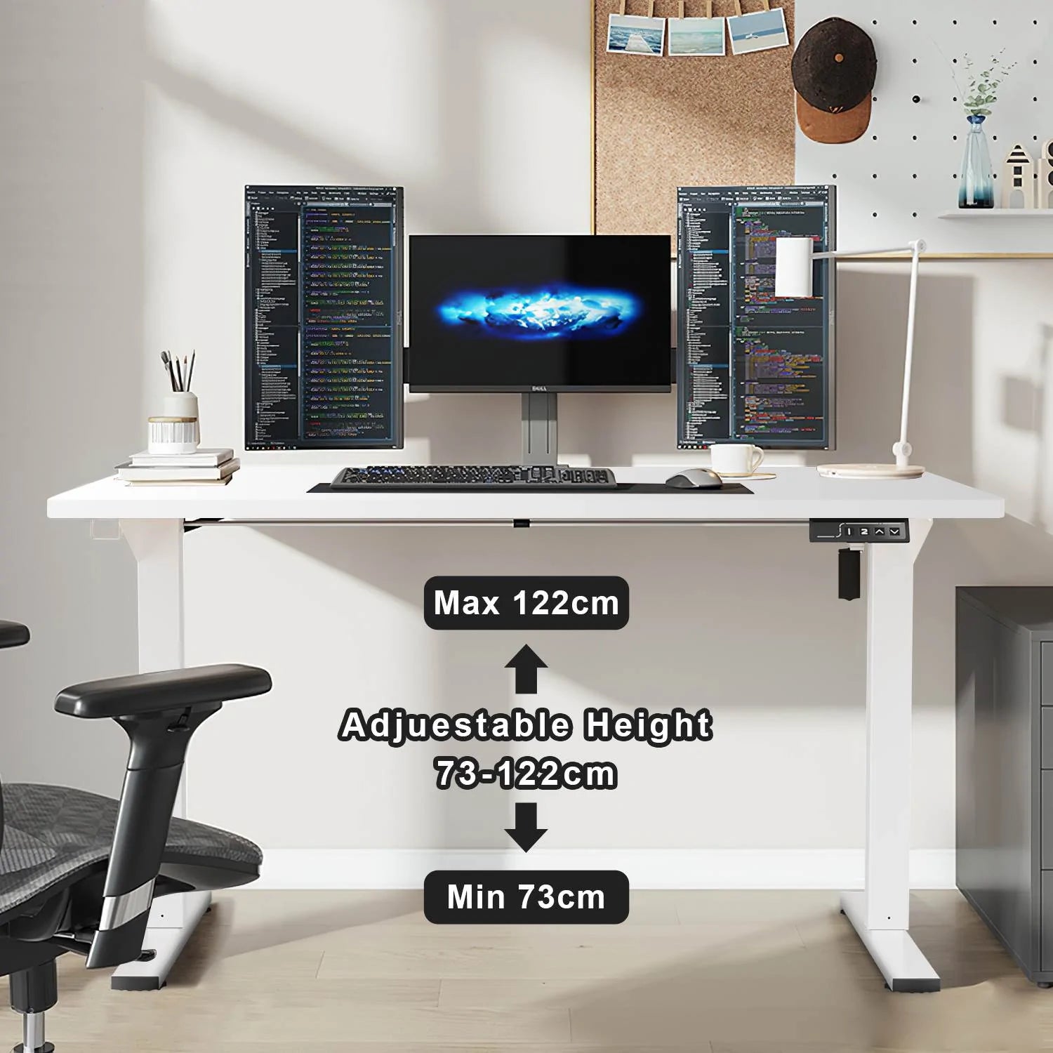 140X60 cm Höhenverstellbarer Schreibtisch mit Memory Funktion