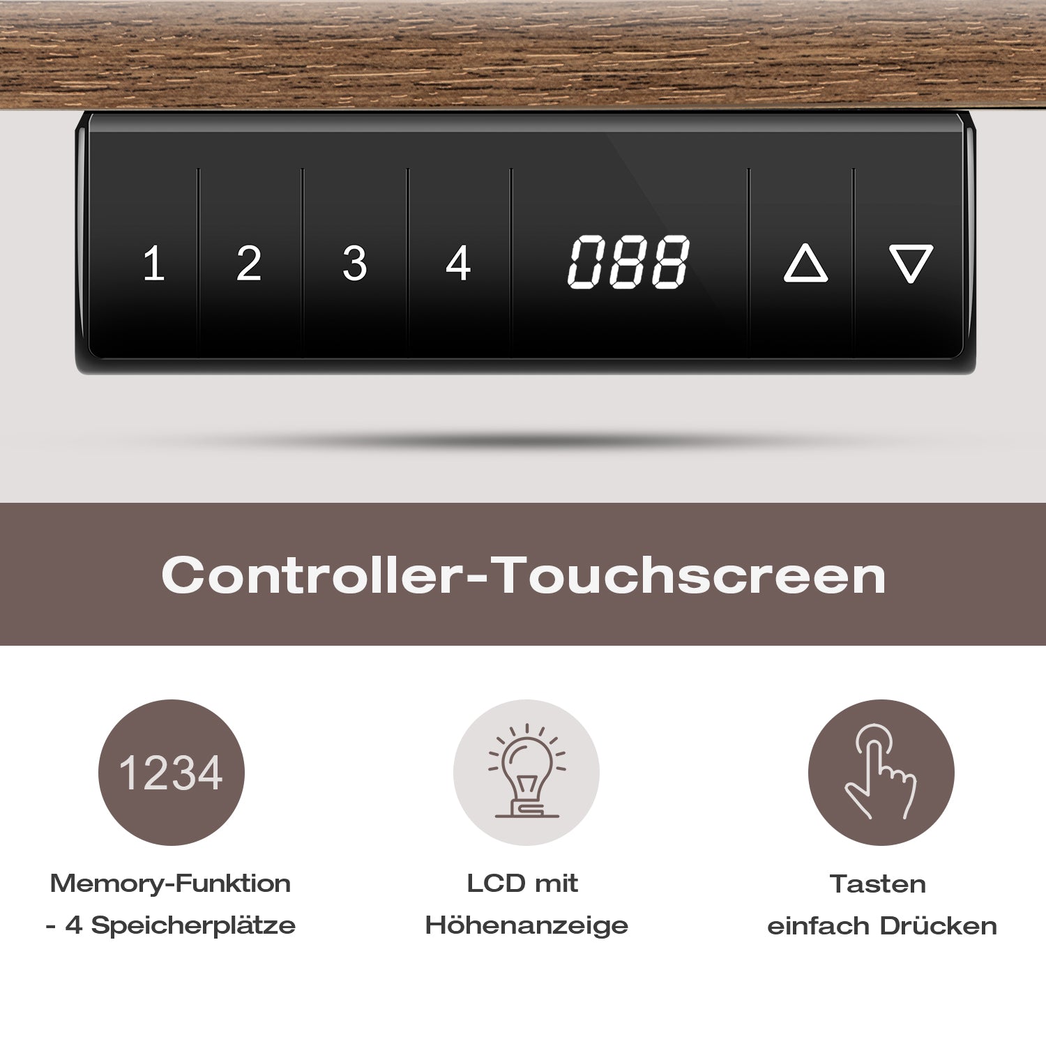 Elektrisch Höhenverstellbarer Schreibtisch 140X70 cm