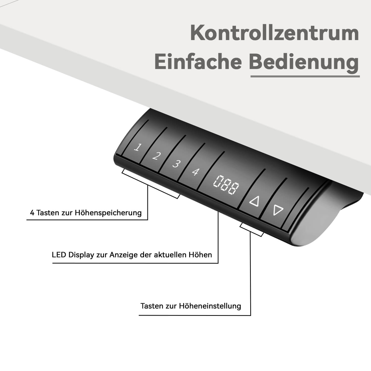 Elektrisch Höhenverstellbarer Schreibtisch 140X70 cm