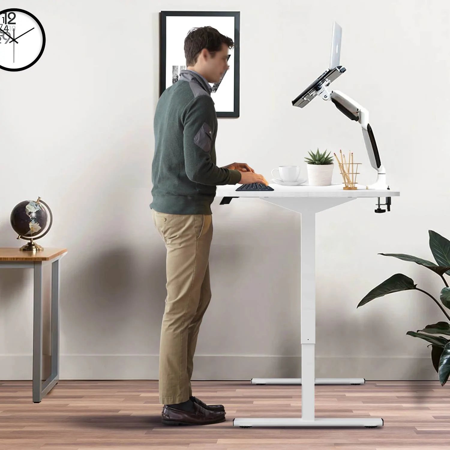 140X60 cm Höhenverstellbarer Schreibtisch mit Memory Funktion