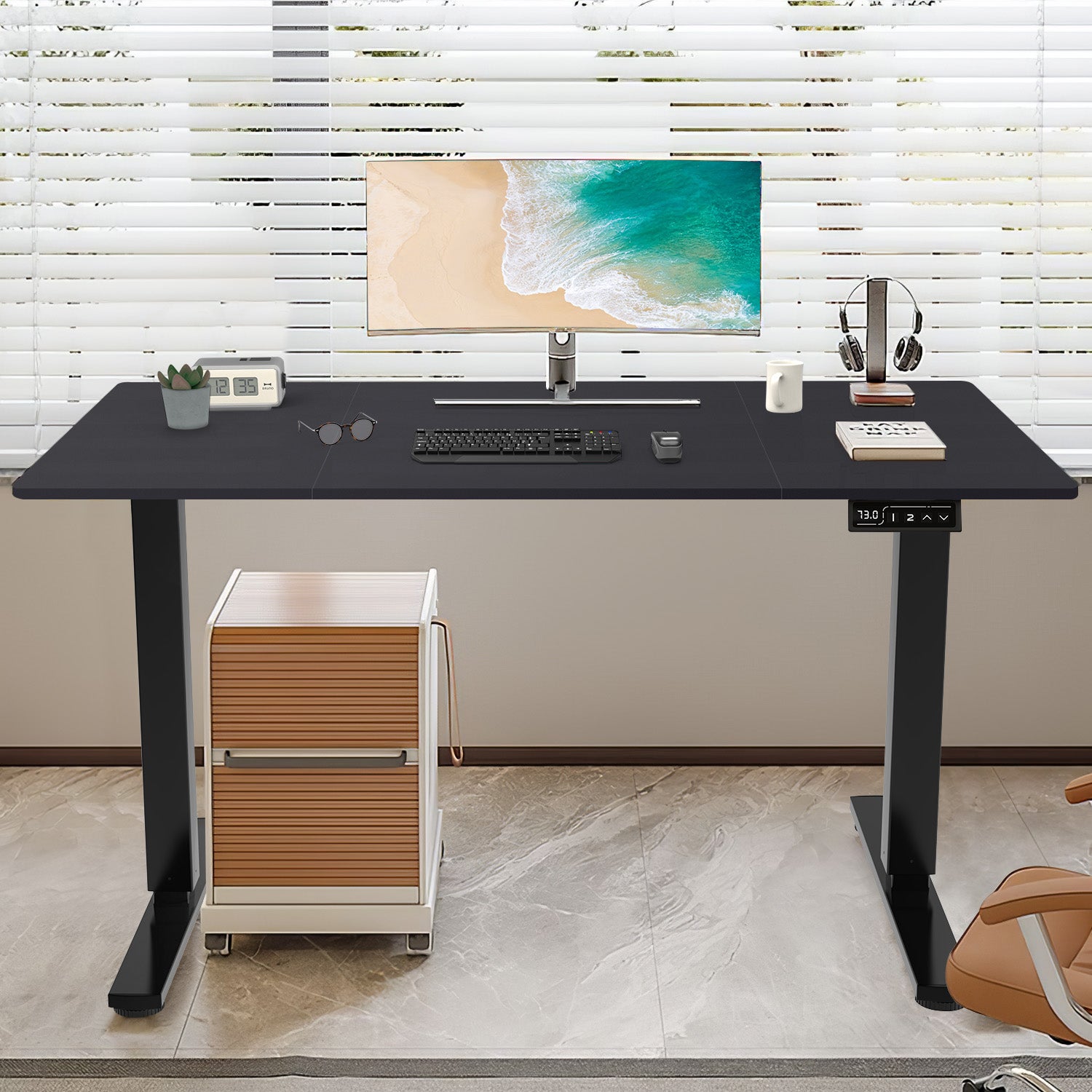 140X60 cm Höhenverstellbarer Schreibtisch mit Memory Funktion