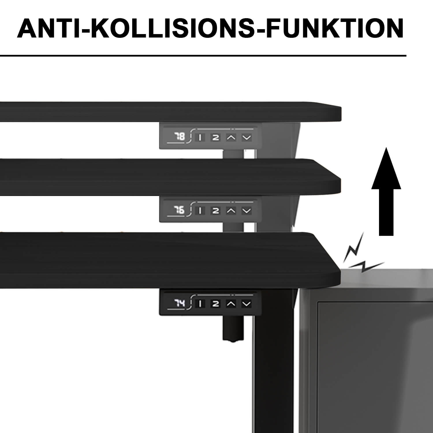 Elektrisch Höhenverstellbarer Schreibtisch 120X60 cm