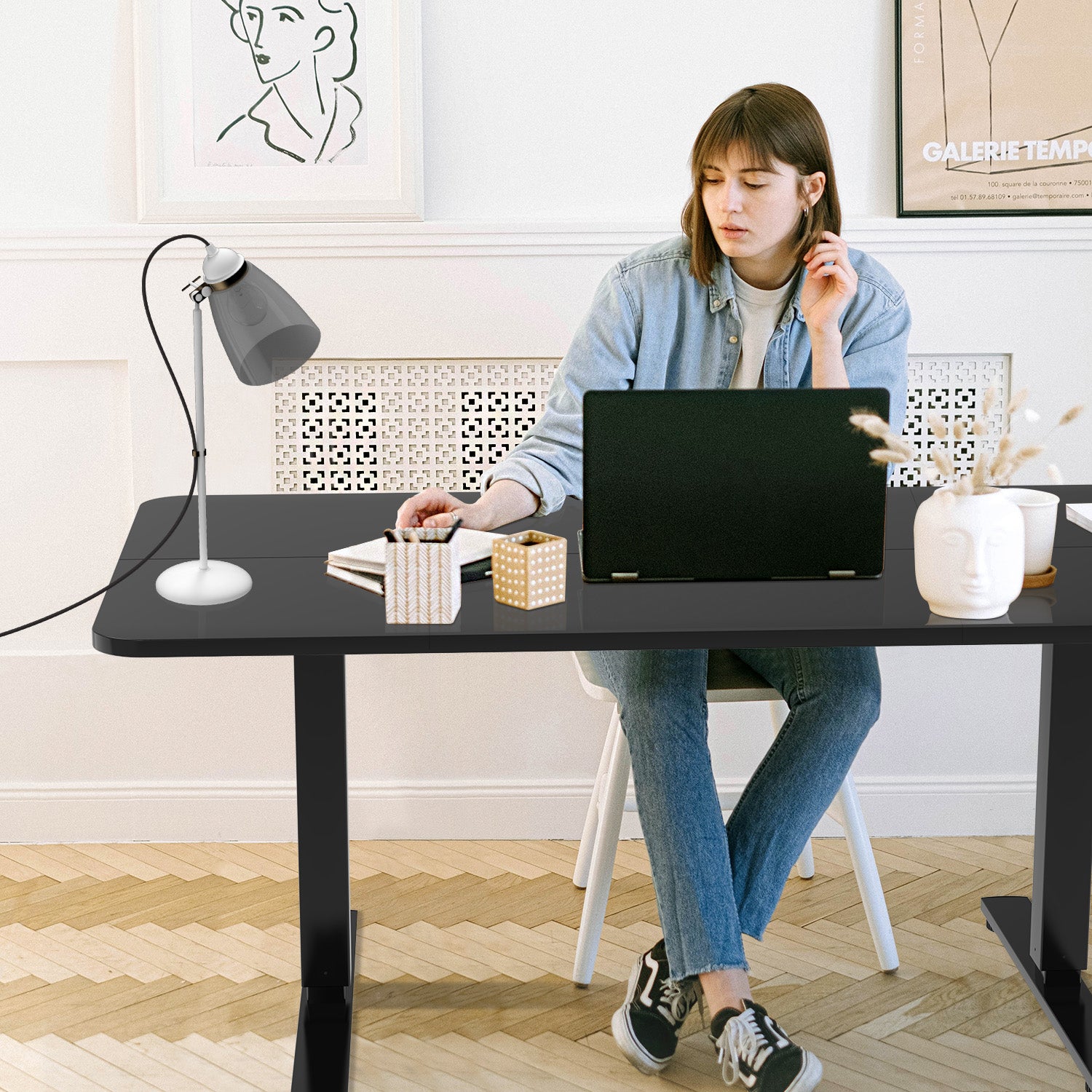 140X60 cm Höhenverstellbarer Schreibtisch mit Memory Funktion