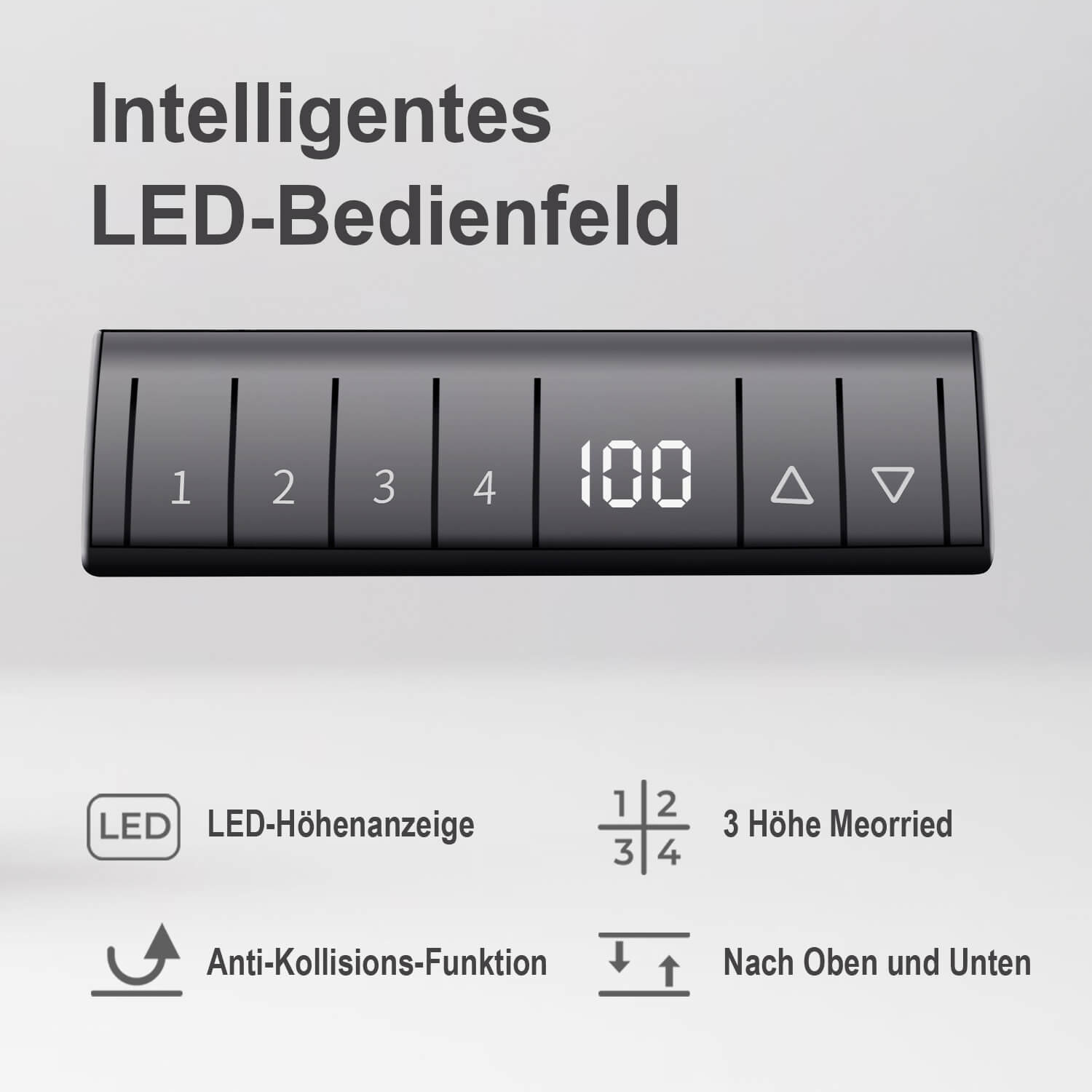 Elektrisch Höhenverstellbarer Schreibtisch 120X60 cm