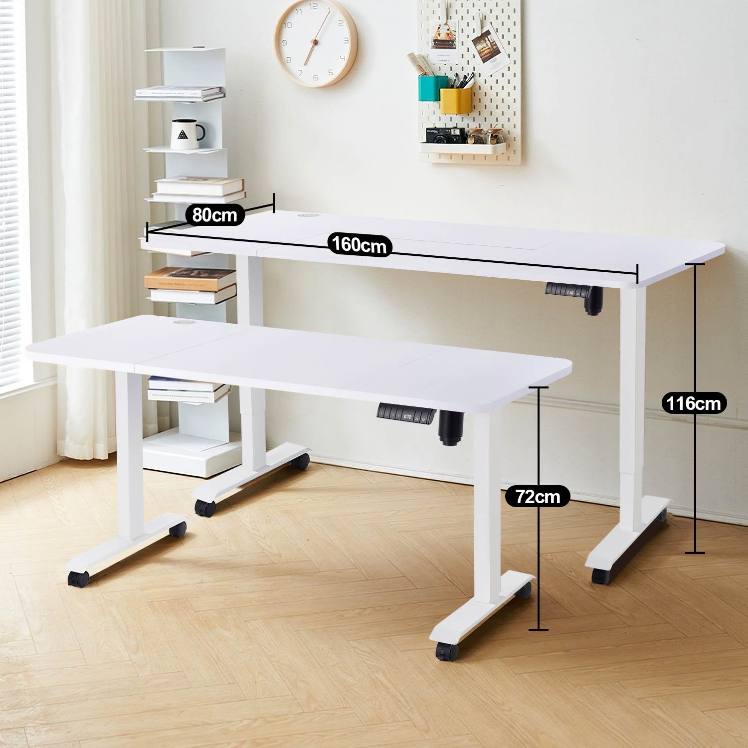 Elektrisch Höhenverstellbarer Schreibtisch 160X80 cm