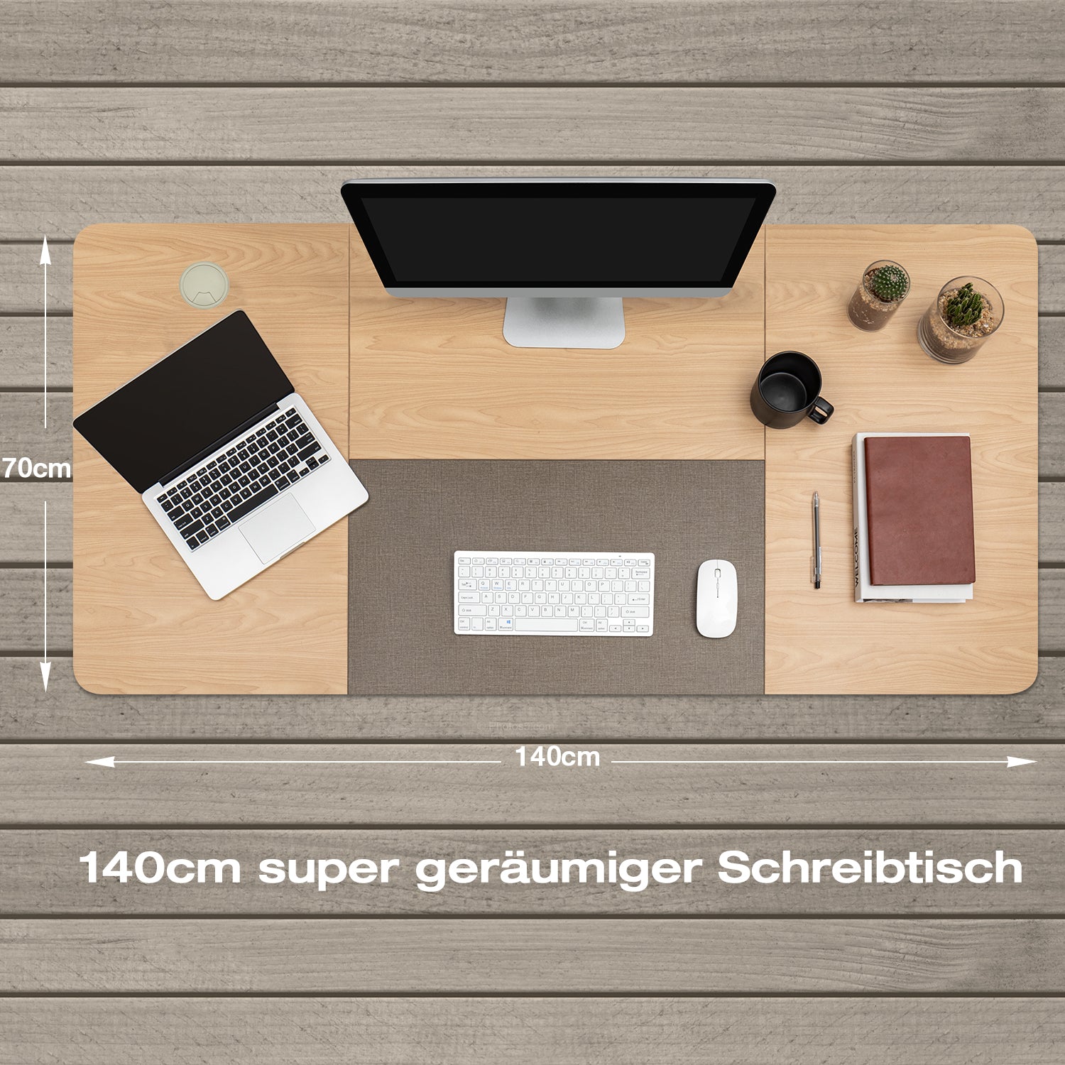 Elektrisch Höhenverstellbarer Schreibtisch 140X70 cm