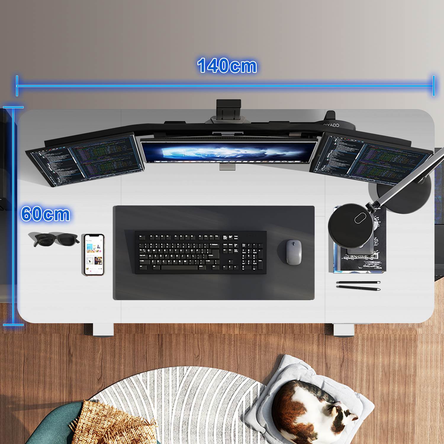 Elektrisch Höhenverstellbarer Schreibtisch 140X70 cm