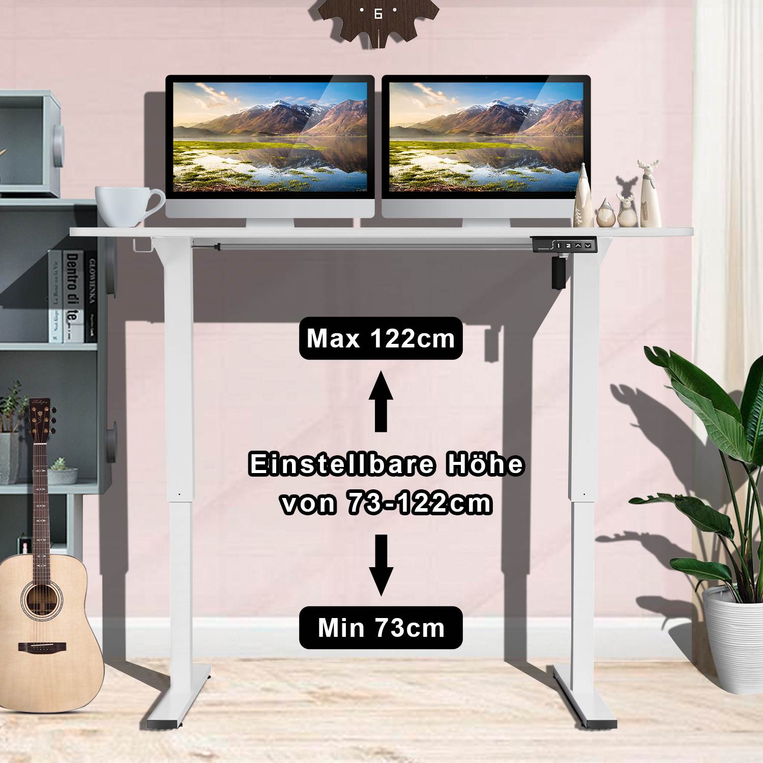 Elektrisch Höhenverstellbarer Schreibtisch 140X70 cm