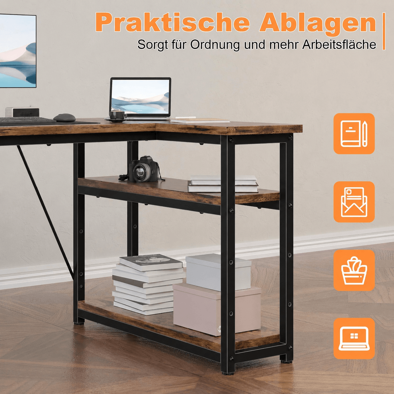 Eckschreibtisch mit Stauraum