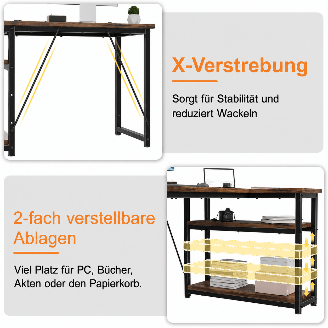 Eckschreibtisch mit Stauraum