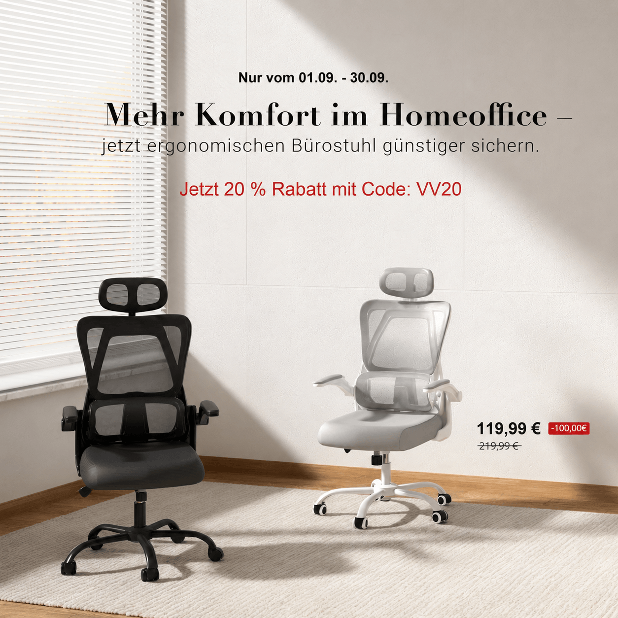Furniwell Klassischer Ergonomischer Bürostühl mit Verstellbarer hoher Rücken