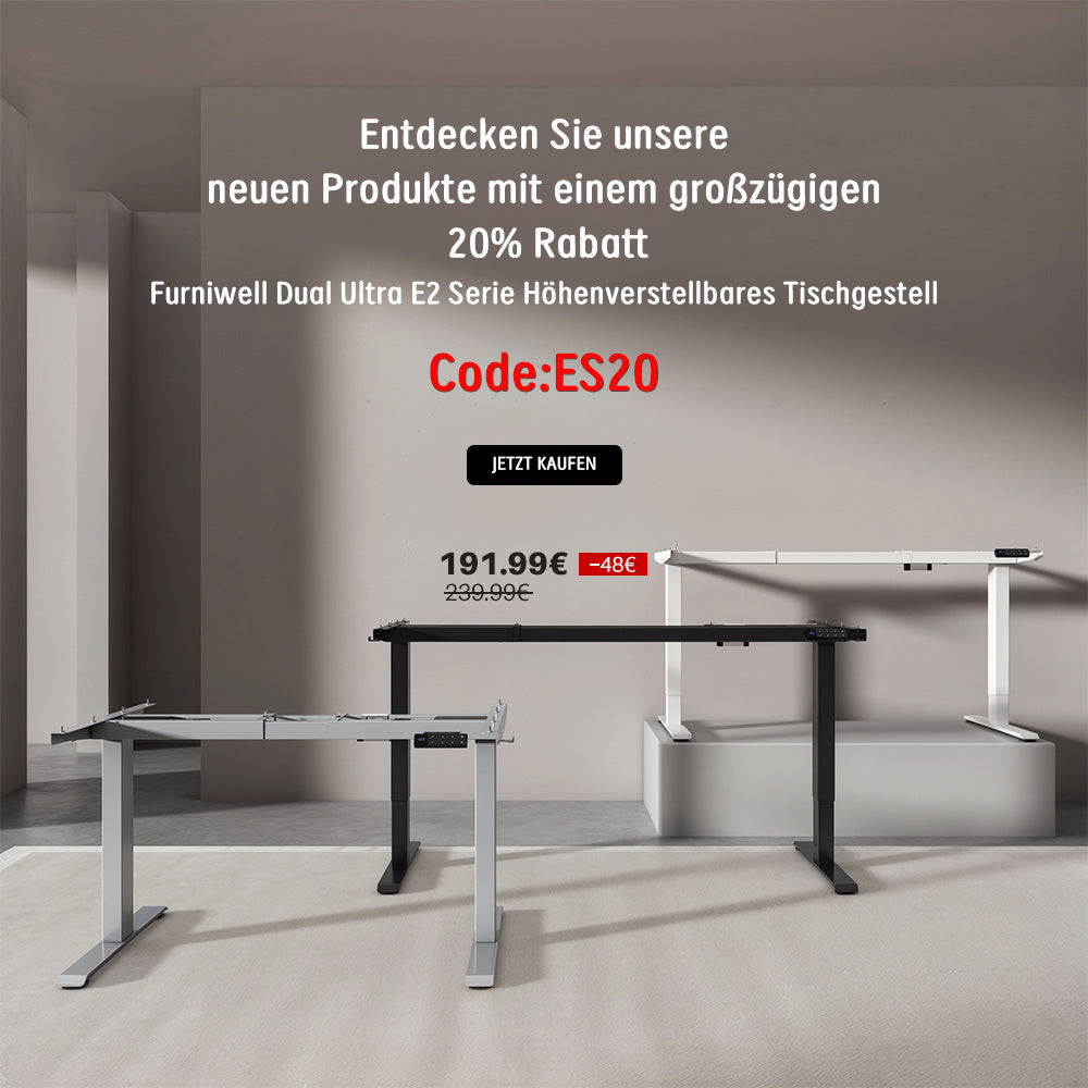 Furniwell Dual Ultra E2 Serie Höhenverstellbares Tischgestell