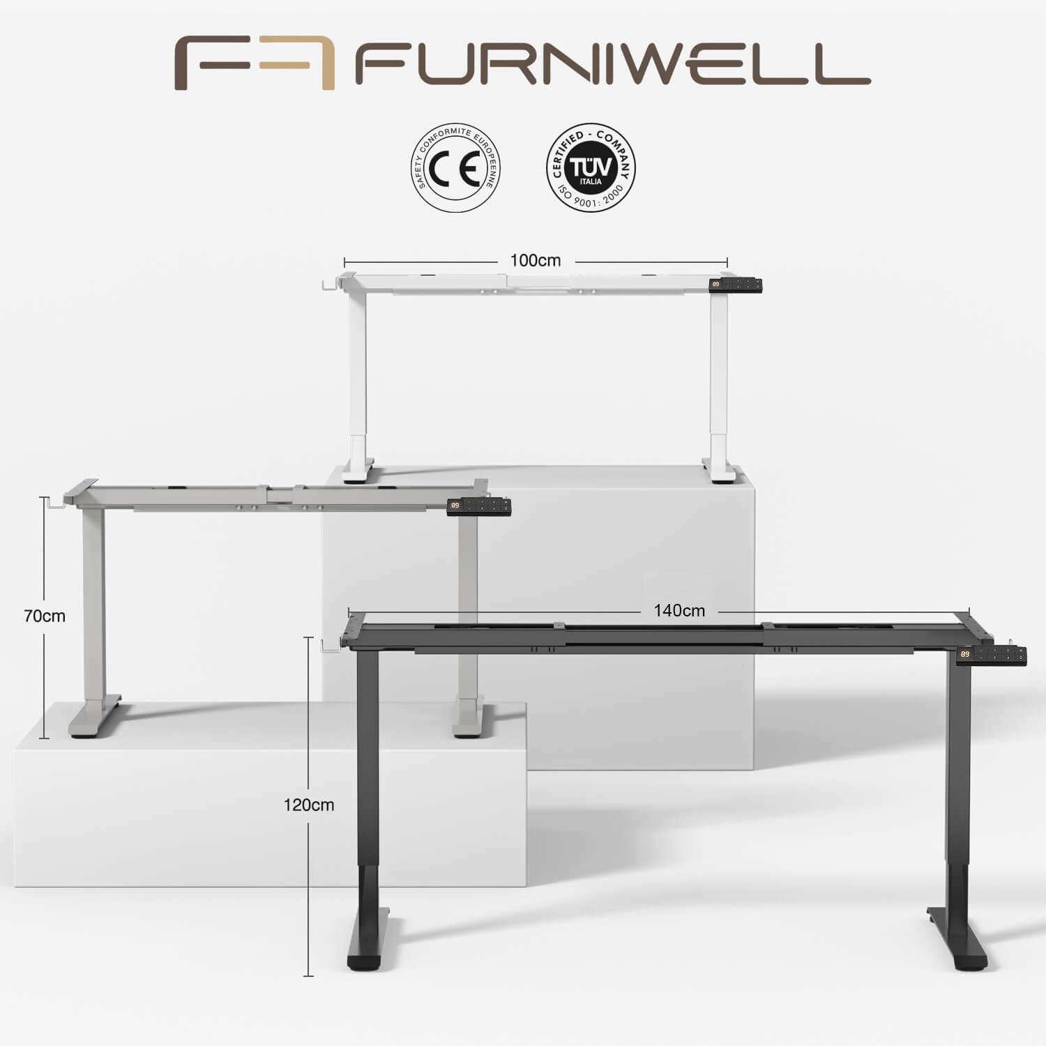 Furniwell Ultra X Höhenverstellbares Tischgestell