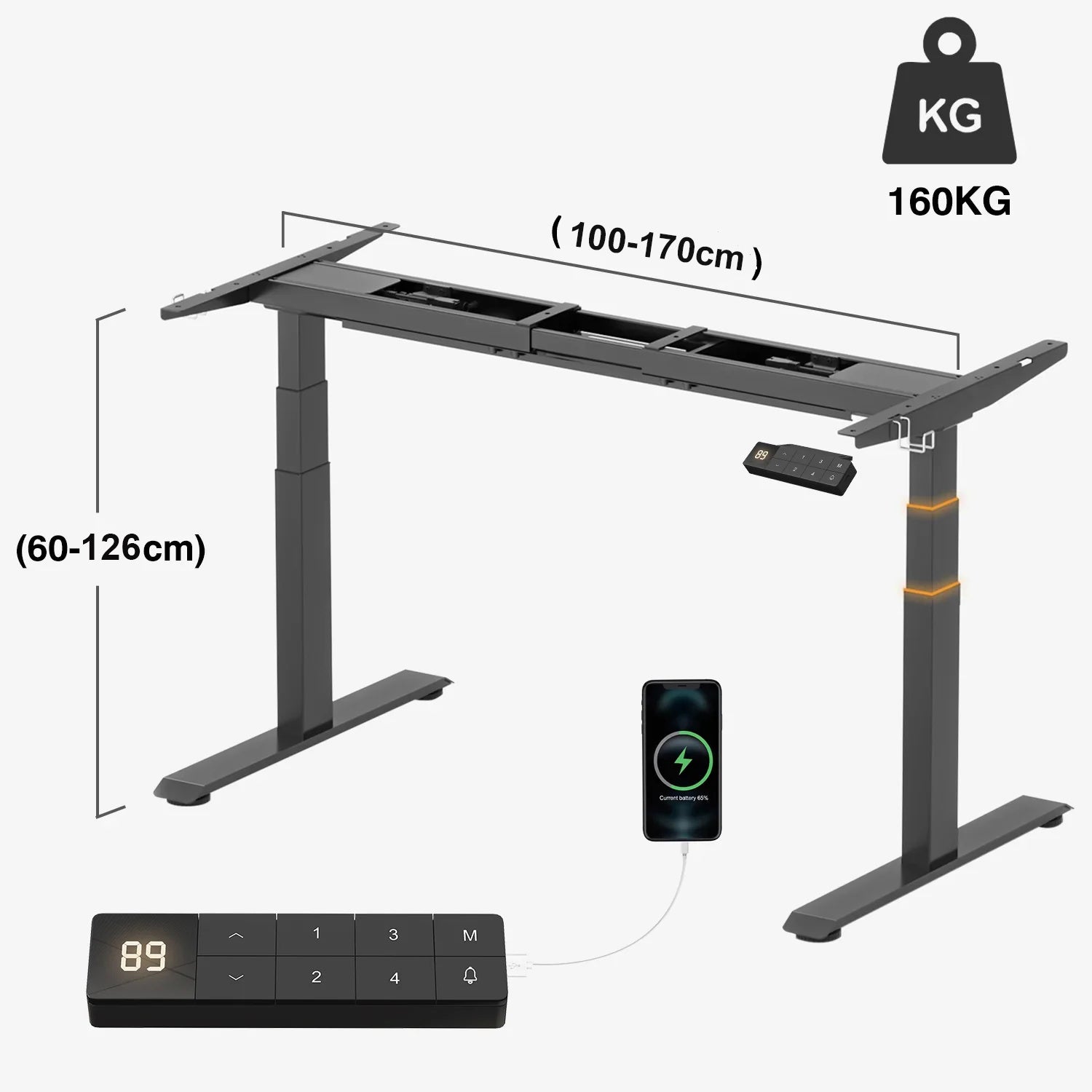 Furniwell Dual Ultra X Höhenverstellbares Tischgestell