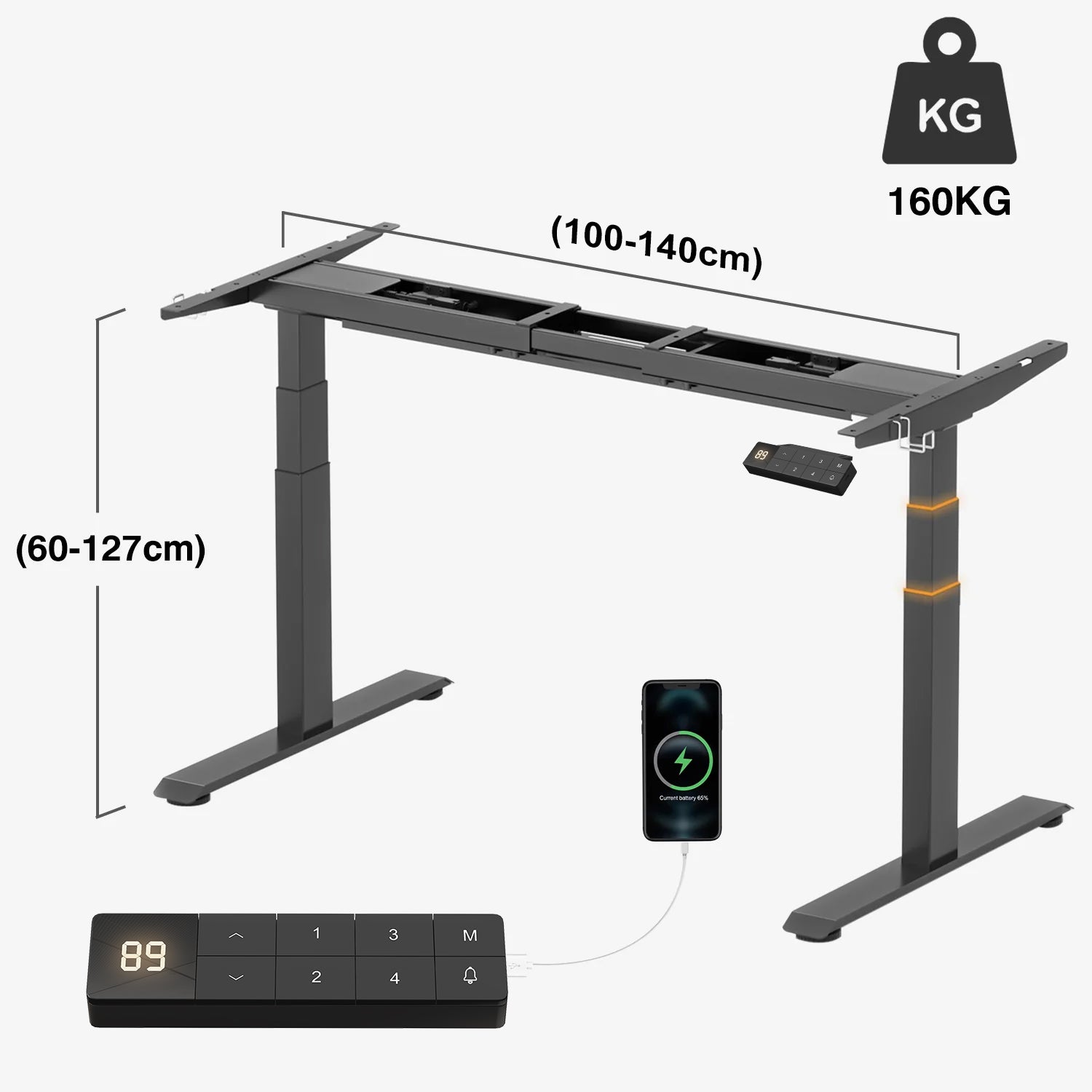 Furniwell Ultra X Höhenverstellbares Tischgestell