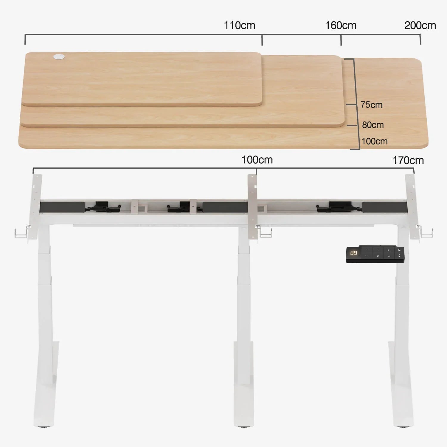 Furniwell Dual Ultra X Höhenverstellbares Tischgestell