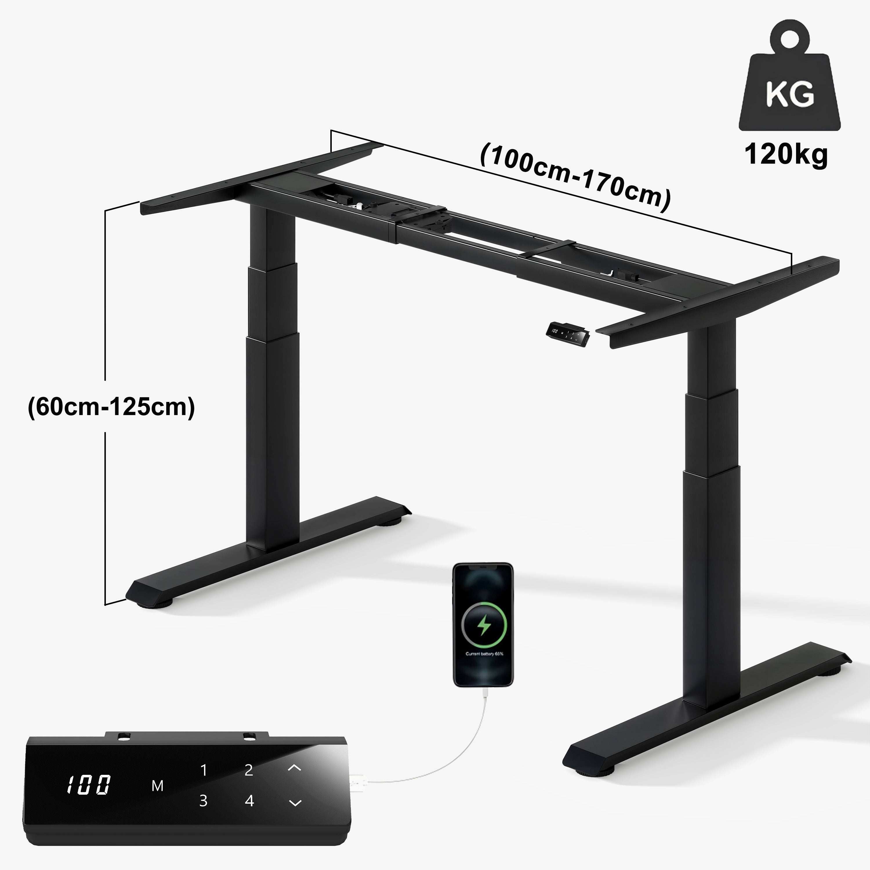 Furniwell Dual Ultra X Pro Höhenverstellbares Tischgestell
